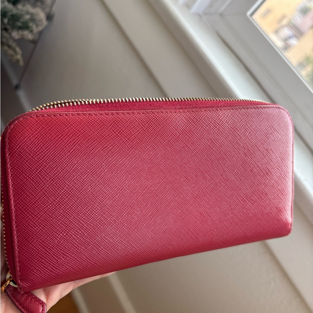 PRADA Red Saffiano Leather Wallet - Picture 10 of 11